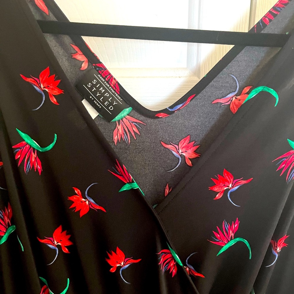Floral black romper